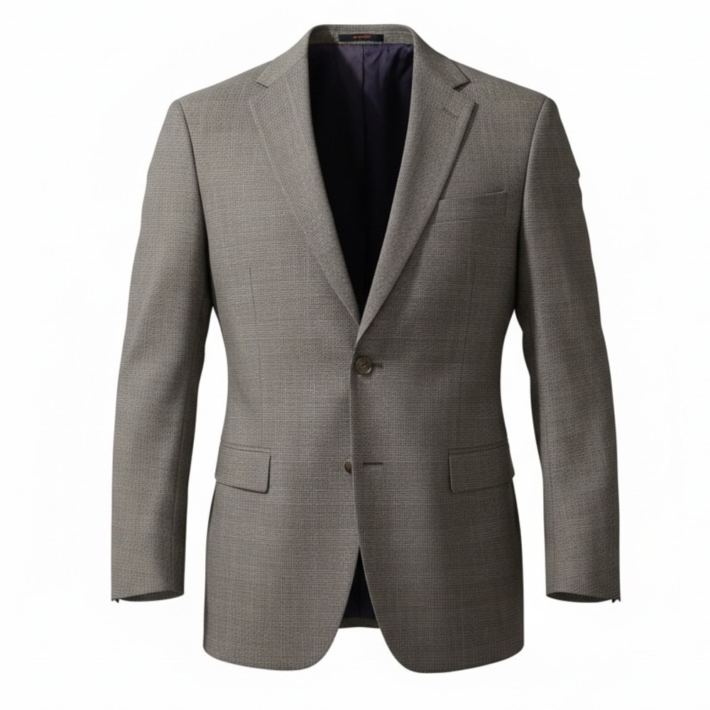 TOMMY HILFIGER 42R Wool Blazer Plaid Grey Purple Lining Sport coat jacket
